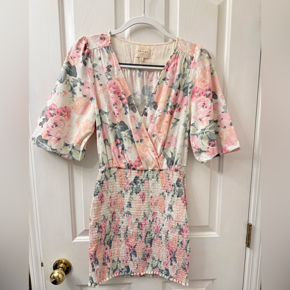 Sezane - Olga Cotton And Linen Floral Dress - Picture 6 of 11
